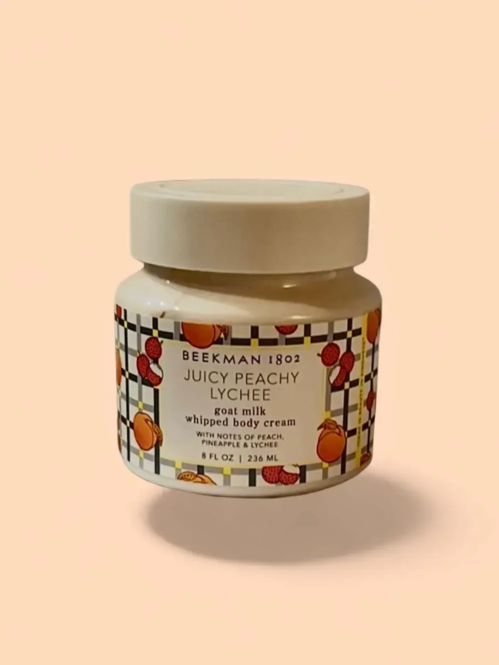 Beekman 1802 Juicy Peachy Lychee Goat Milk Whipped Body Cream, 8 oz